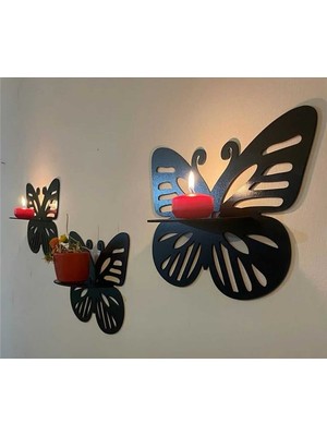 Özgürce 3'lü Siyah Ahşap Raf Seti, 30X26 Cm, Modern ve Şık Tasarım