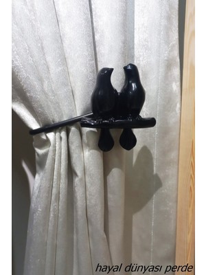 Özgürce Özel Tasarım Kuş Detaylı Dekoratif Perde Kol Bağı, Şık ve Kullanışlı Ürün