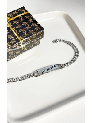 Sepetten Eve Mustafa Kemal Atatürk Imzalı Bileklik Çelik Kararmaz Solmaz Atatürk Imzalı Bileklik Ayarlanabilir