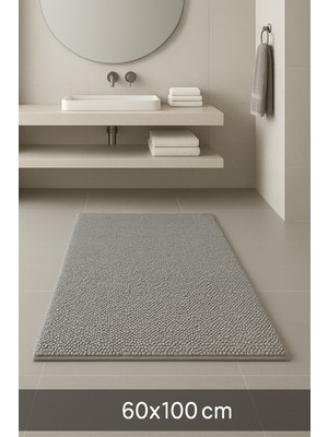 PremiumPort Yumuşak Mikrofiber Pamuklu Banyo Paspası, 60X100 Cm, 20 mm Hav Yükseklikte