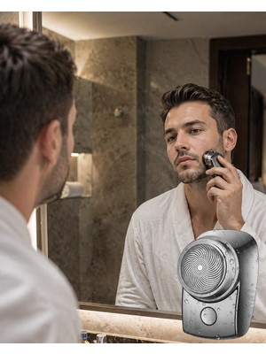 Calperia Şarjlı Cep Tipi Mini Tıraş Makinesi USB Sıfır Sakal Kesici