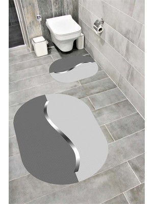 Özgürce Yumuşak Kaymaz Sünger Dolgulu Banyo Paspası Takımı, Şık ve Fonksiyonel