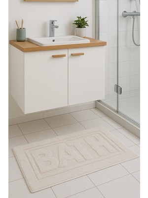 Özgürce Yumuşak ve Şık Banyo Paspası 80X50, Dekoratif ve Kolay Temizlenir