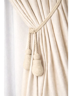 Özgürce Şık Dekoratif Perde Kol Bağı, Toplu Kordon Sarım Braçol Seti