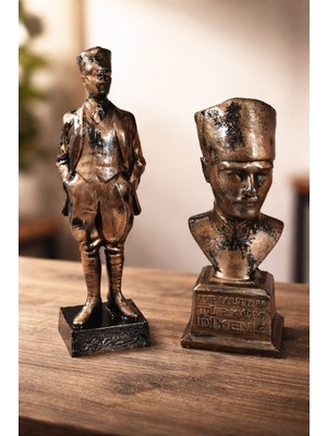 Geen Atatürk Dekoratif Biblo Seti 2'li