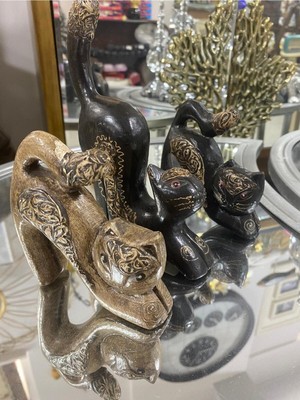 Özgürce Ahşap 3'lü Kedi Biblosu, Şık ve Doğal Dekorasyon Parçası