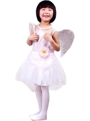 Pileli Store Küçük Melek Kanadı Beyaz