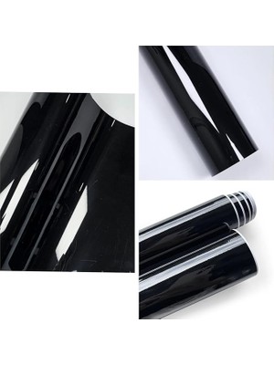 Black Parlak Siyah Hava Kanallı Üstü Koruma Jelatinli Araç Motor Aksesuar Araç Tavan Kaplama Folyosu Kırılmaz Çizilmez Özel Postüplü Ambalajda Gönderim (30CM x 1 Metre)