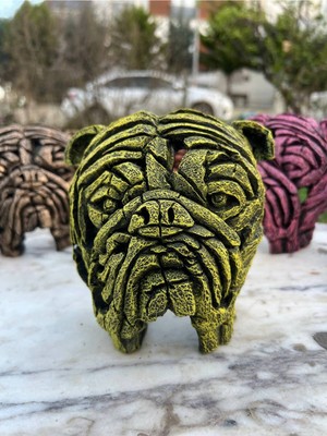 Özgürce Modern Dekoratif Bulldog Heykeli, Salon ve Ofis Için Şık Aksesuar