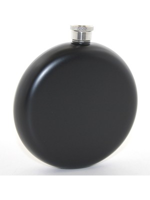 Paslanmaz Çelik Yuvarlak 8 Oz Tekli Matara Siyah Renk