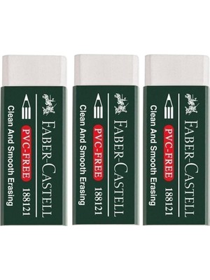 Castell Pvc Free No:20 Büyük Boy Beyaz Silgi 3 Lü