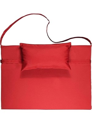 Katlanır Çanta Şezlong Minderi, Yastıklı Minder (Kırmızı)