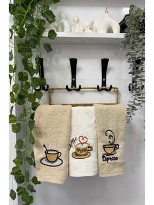 Özgürce Nakışlı 3'lü Mutfak Havlu Takımı 30X50 Cm, Şık ve Kaliteli Kullanım