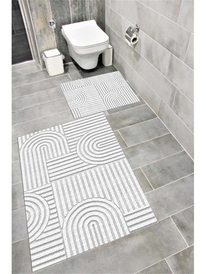 Özgürce Yumuşak Süngerli Kaymaz Banyo Paspası, Dekoratif ve Yıkanabilir