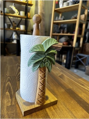 Özgürce El Yapımı Ahşap Oyma Peçetelik, Şık ve Doğal Tasarım