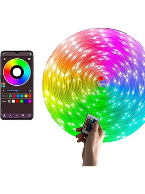 LED Pixel Rgb Magic Peri Işık - 5V USB Girişli, Bluetooth Uygulamalı, Uzaktan Kumandalı, Müziğe Duyarlı, Suya Dayanıklı, Parti, Yılbaşı, Doğum Günü, Eğlence Için (10 Metre)
