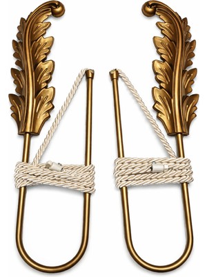 Özgürce Şık Dekoratif Yaprak Fon Perde Tutacağı, Pratik ve Kolay Kullanım