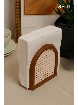 Özgürce Dekoratif Hazeran Desenli Masaüstü Peçetelik, Şık ve Fonksiyonel Tasarım