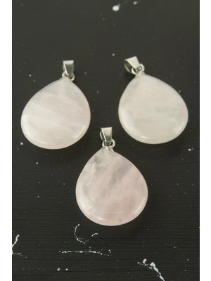 MidasTech Kuvars Oval Doğaltaş Kolye Ucu 1 Adet Nemere