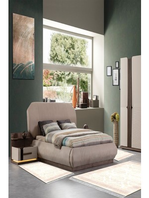 PremiumPort Yıkanabilir Kaymaz Taban 3'lü Yatak Odası Takımı Pudra Pembe