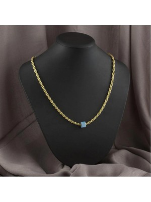 MidasTech Boncuklu Burgulu Zincir Kolye Nemere