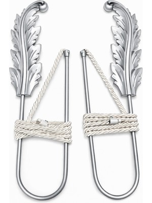 Özgürce Şık Dekoratif Yaprak Fon Perde Tutacağı, Vida ve Delme Gerektirmez, Pratik Kullanım