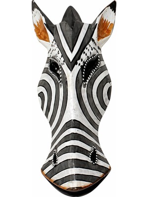 Özgürce El Boyaması Afrika Tarzı Zebra Dekoratif Duvar Aksesuarı ve Biblo Takımı