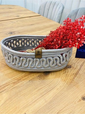 Özgürce Hasır ve Jüt Malzemeli, 30X20X10 cm Düzenleyici Sepet