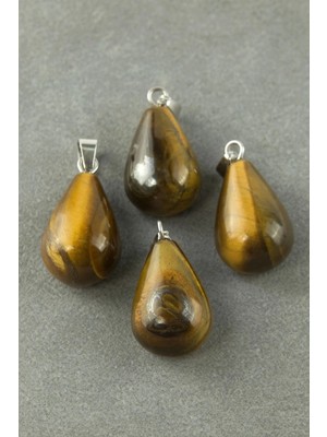 MidasTech Kaplangözü Damla Doğaltaş Kolye Ucu 1 Adet Nemere