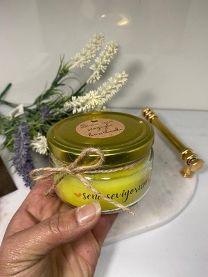 Özgürce Dekoratif Soya Wax Mum Kavanoz, Kokulu ve Şık Tasarım