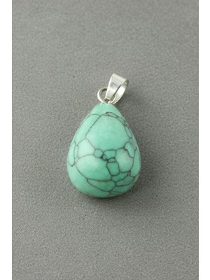 MidasTech Turkuaz Damla Doğaltaş Kolye Ucu 1 Adet Nemere