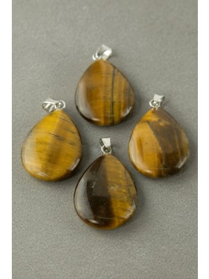 MidasTech Kaplangözü Oval Doğaltaş Kolye Ucu 1 Adet Nemere