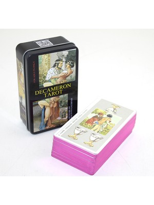 Metal Kutulu Tarot Kartı Decameron