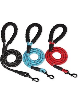 Evcil Hayvan Reflektörlü Fitil Gezdirme Tasması 10 mm x 120 cm