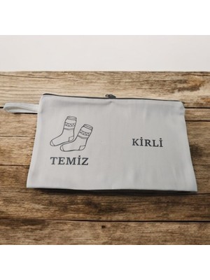 Baskılı Kirli-Temiz Seyahat (Çorap) Torbası