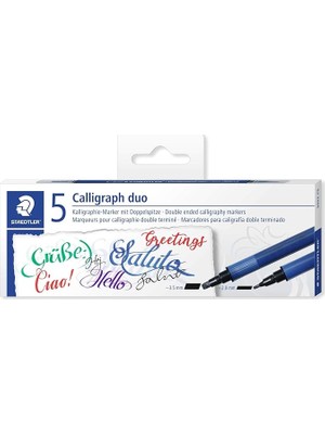 3002 C5 Çift Uçlu Kaligrafi Kalemi 3.5 2.0 mm 5'li