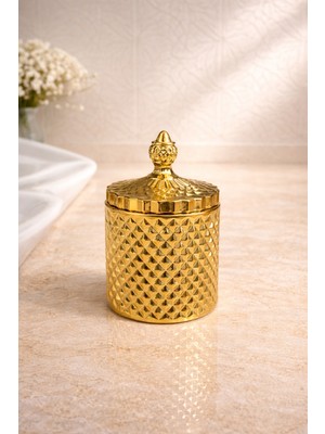 Özgürce Şeffaf Cam ve Titanyum Kaplama Dekoratif Çok Amaçlı Kavanoz