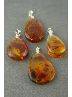 MidasTech Kehribar Doğaltaş Kolye Ucu 1 Adet Nemere