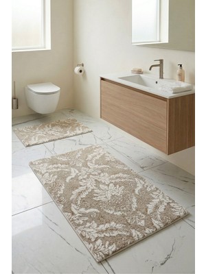 PremiumPort Yumuşak ve Kaymaz Banyo Paspas Seti, Makinede Yıkanabilir, Şık Tasarım