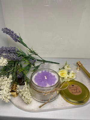 Özgürce Dekoratif Kapaklı Soya Wax Mum, Kokulu ve Şık Tasarım