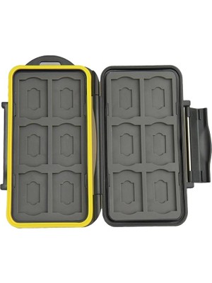 Çoklu Memory Card Case MC-SDMSD24 Hafıza Kartı Koruma Kutusu 12 Adet Sdhc ve 12 Adet Microsd Kart Için – Son Derece Su Geçirmez ve Darbeye Dayanıklı Kutu Kasa Kasa Çanta Kılıf Saklama Kutusu