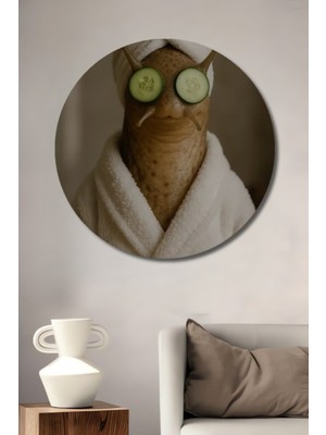 Özgürce Yuvarlak Salıncaklı Salyangoz Spa Dekoratif Ahşap Tablo