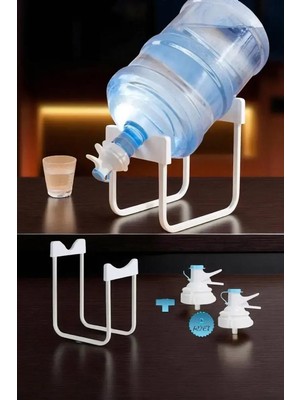 Vanckey Damacana Musluk Başlığı ve Metal Ayak Stand Seti Damacana Pompası Ergonomik Kullanım İçin Pratik Çözüm