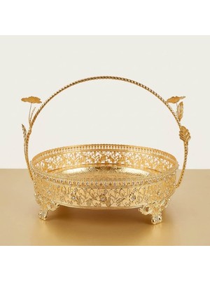 Ceyyiz Gold Sepet Kristal Taşlı Çikolatalık Meyvelik LKM-251