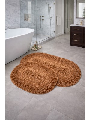 PremiumPort Yumuşak Yüzeyli Kaymaz Pamuk Tabanlı Modern Banyo Paspası