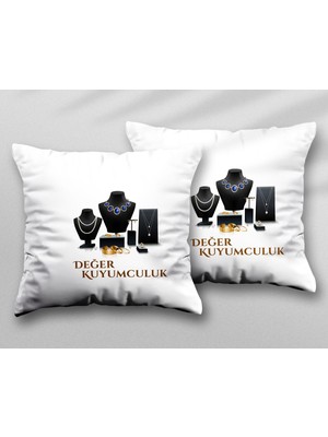 Özgürce Kişiye Özel Çift Taraflı Baskılı Yıkanabilir Yastık Kılıfı Set