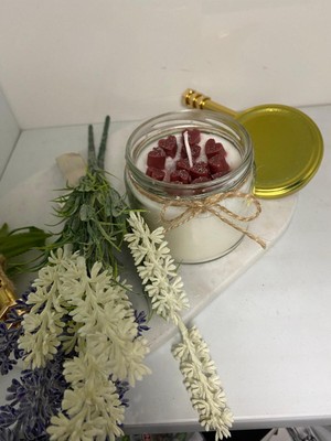 Özgürce Dekoratif Soya Wax Mum, Kapaklı Kavanoz, 330ML, Hoş Kokulu ve Şık Tasarım