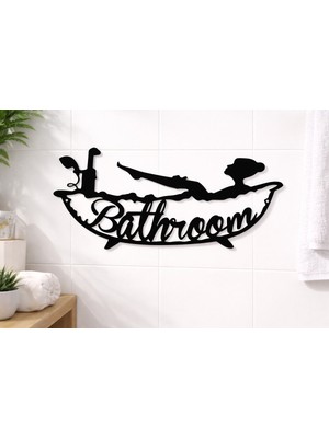 Özgürce Modern 3D Duvar Yazısı, Banyo Dekoru, Şık ve Şeffaf Tasarım