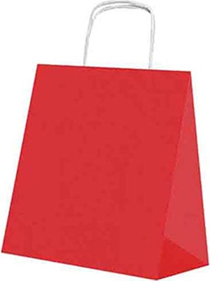 At Market Roll-Up Kraft Çanta Kırmızı Küçük Boy 18X24CM 25'li