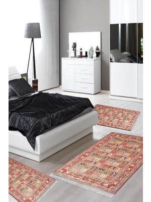 PremiumPort Eko Trend Djt Yıkanabilir Kaymaz Taban 3'lü Yatak Odası Takımı M12343